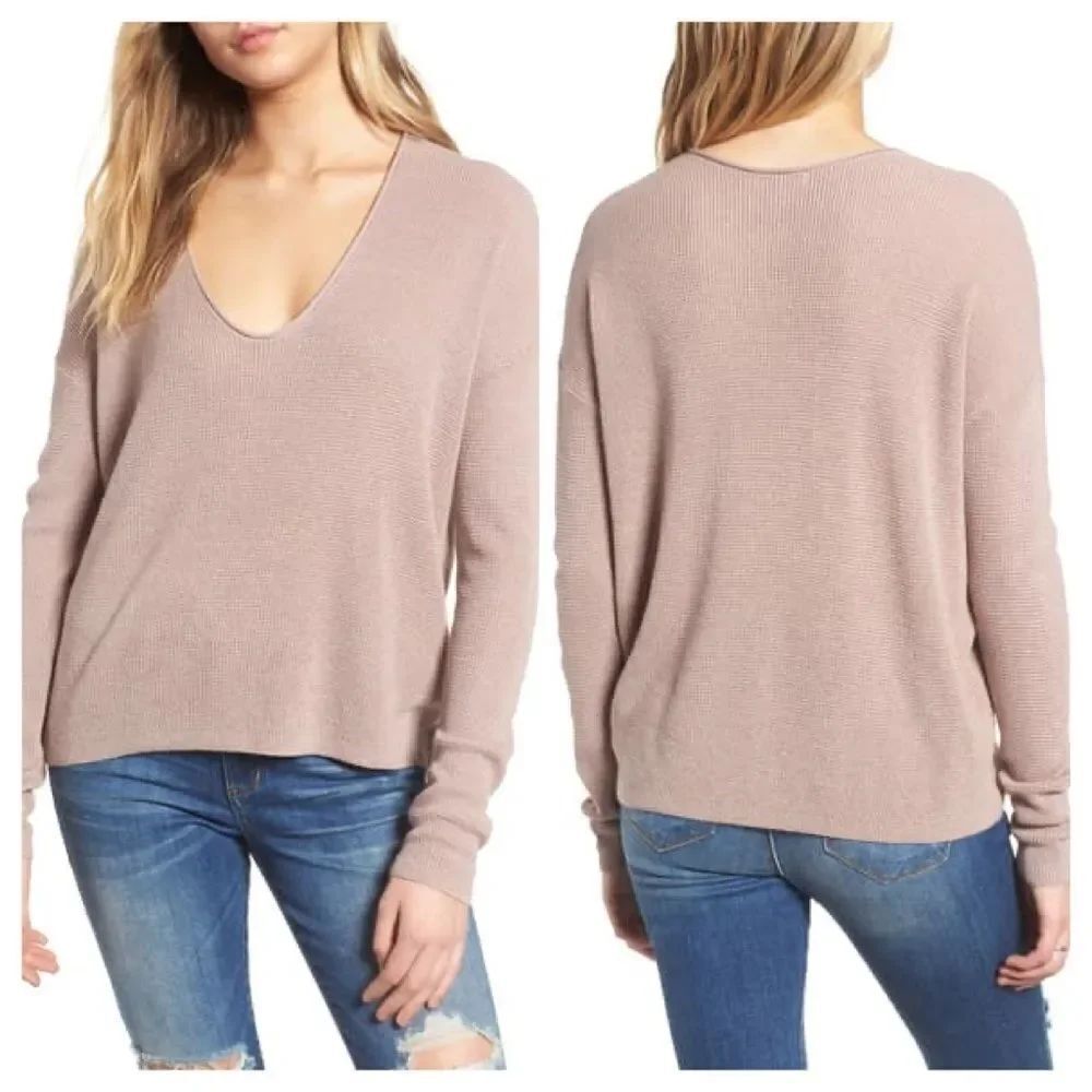 BP Textured Stitch V-Neck Pullover Size Large - Picture 1 of 8